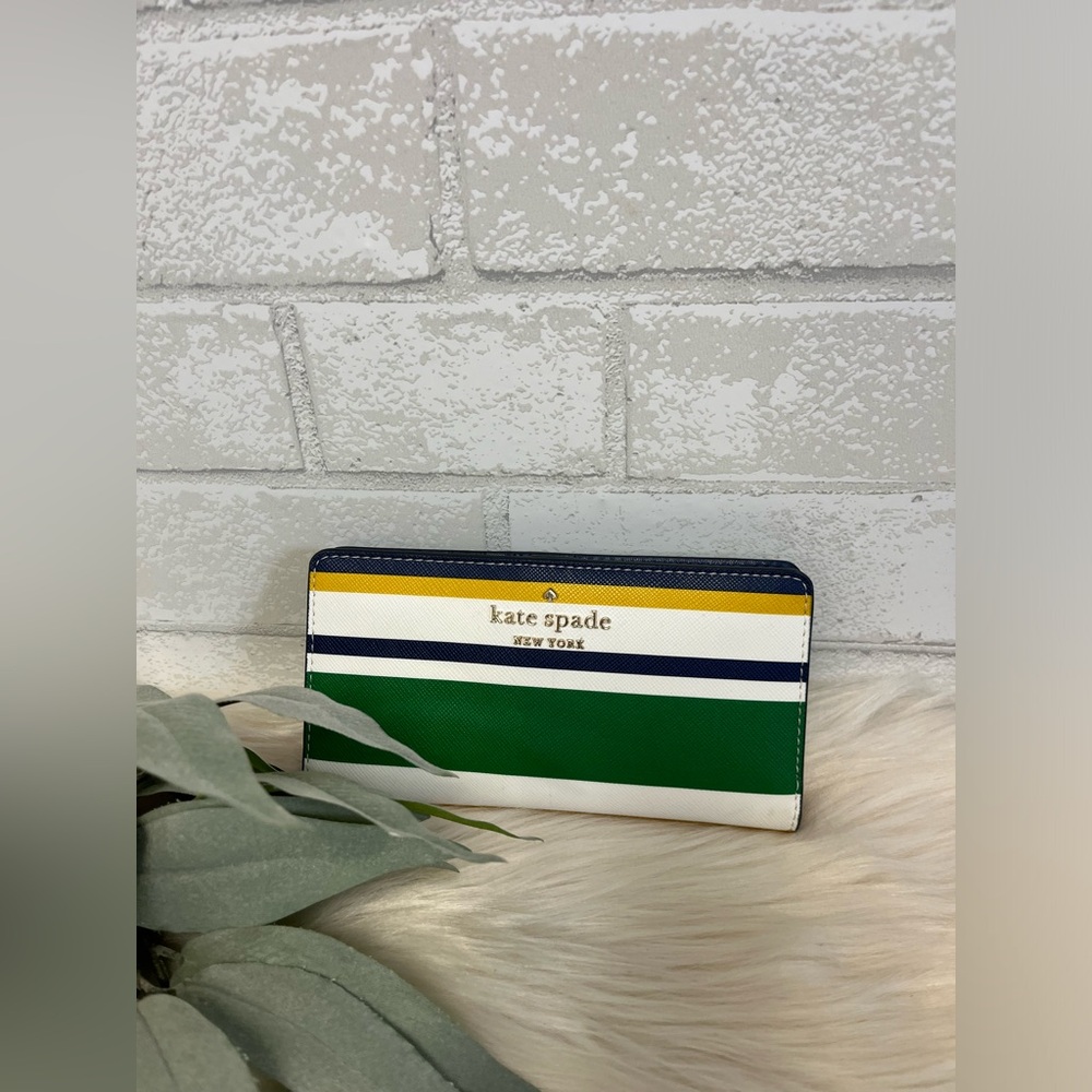 Kate Spade Staci Slim Striped Bifold Wallet